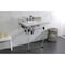 Kingston Brass 30 Carrara Marble Console Sink with Acrylic Legs, Marble WhiteOil Rubbed Bronze LMS30MASQ5 - alternate 4